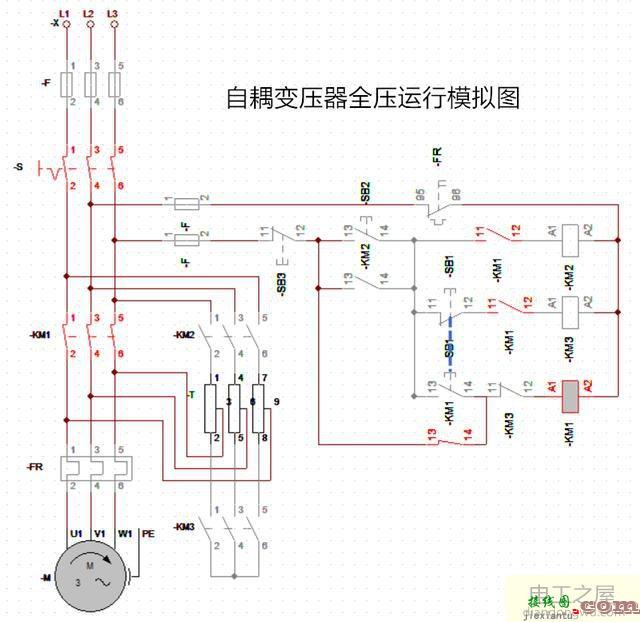 电动机自耦降压启动柜变压器接线图  第5张