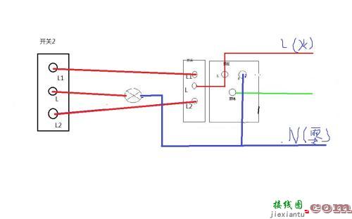 双控两灯开关接线图解-一个灯一个开关怎么接  第9张