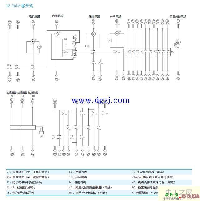 真空断路器标准接线图  第1张