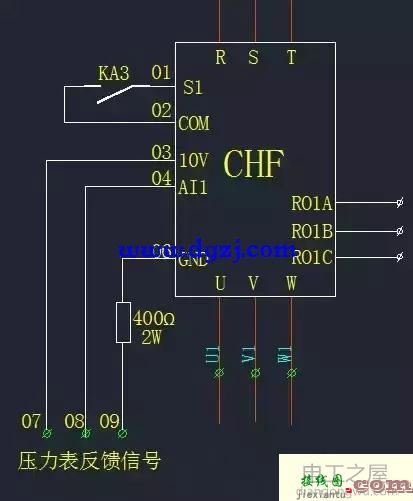 变频器恒压供水的参数及恒压供水变频器接线图  第1张