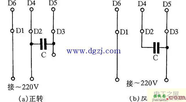 单相电容运转电动机接线图  第1张