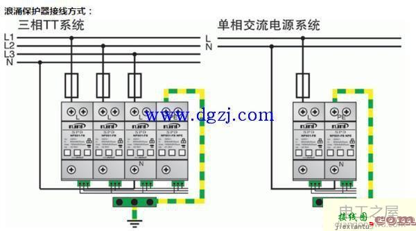 三相浪涌保护器接线图_380v浪涌保护器接线图  第1张