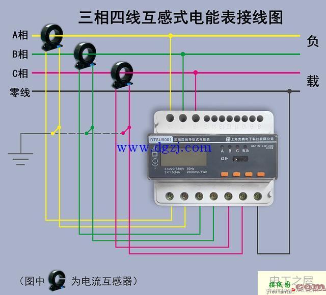 三相四线电表普通接法_三相四线电表接线图  第1张