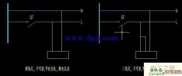 应急照明强启接线图_自带蓄电池应急照明灯接线图  第4张