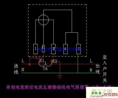 单相电度表的构成原理及接线图  第4张