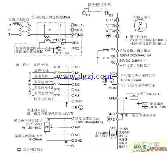 变频器控制柜原理图接线图  第1张