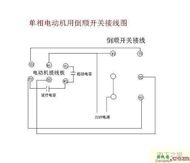 单相电机六个接线端子接线图  第1张