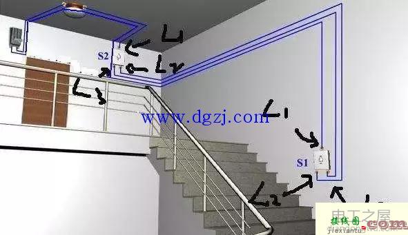 双控开关的线路图及接线图  第1张