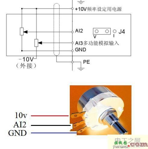 变频器按钮升降速接线图  第2张