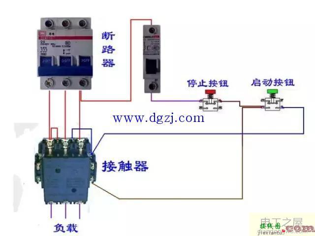 电工施工中断路器和接触器控制回路接线图  第8张