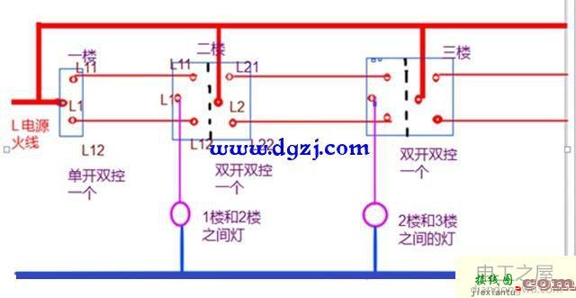 三控开关怎么接线_三位双控开关接线图解_三控开关接线图实物图  第1张