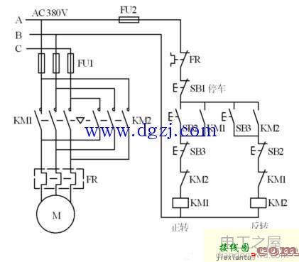 电动机正反转接线图的接线原理图分析  第2张