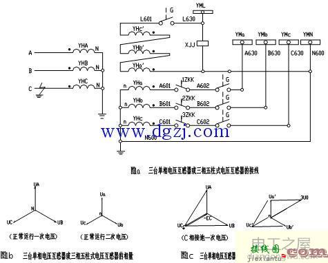 小电流接地系统母线电压互感器接线图  第1张