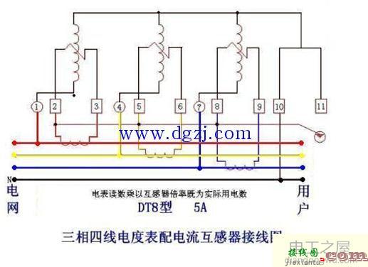 互感器电表接线图_三相四线带互感器电表接线图  第1张