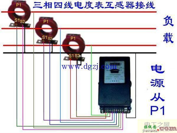 互感器电表接线图_三相四线带互感器电表接线图  第2张