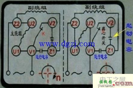 220伏电机正反转接线图_单相电动机正反转接线图  第3张