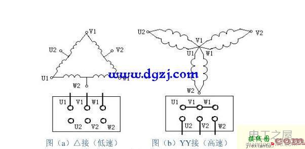 双速电机高低速接线图解  第1张