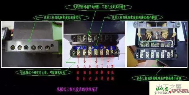 机械式三相四线制有功电度表接线图  第4张