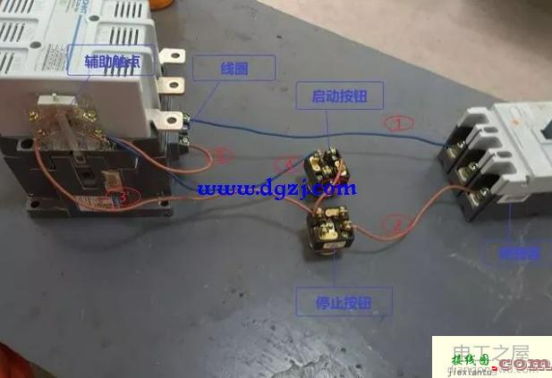 交流接触器自锁接线图_接触器自锁实物接线图  第21张