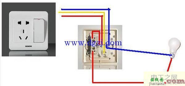 两个开关一个两相插座一个三相插座怎么接线图  第1张