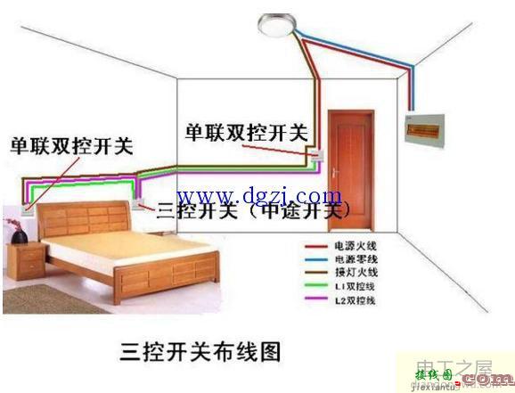 双控三控四控开关接线图  第7张