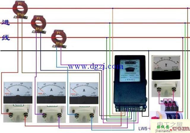 用互感器电表接线图_三相带互感器电表接法  第1张