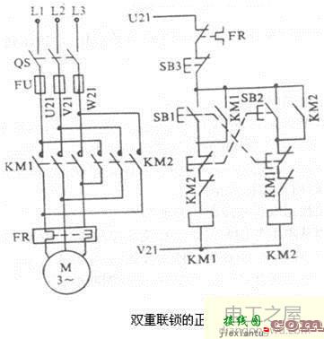 双重联锁正反转接线图_正反转接线步骤实物图  第1张