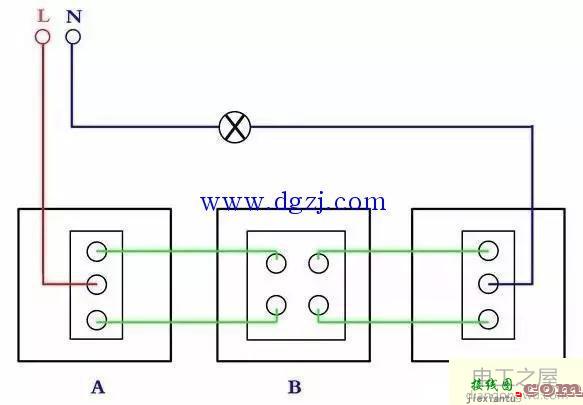 三控开关实物接线图_ 三联开关接线图实物图  第1张