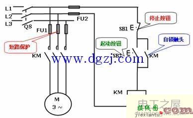 自锁电路图怎么接线_自锁电路原理图与接线图  第1张