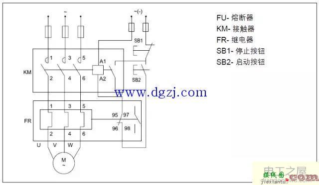 热过载继电器工作原理接线图  第1张