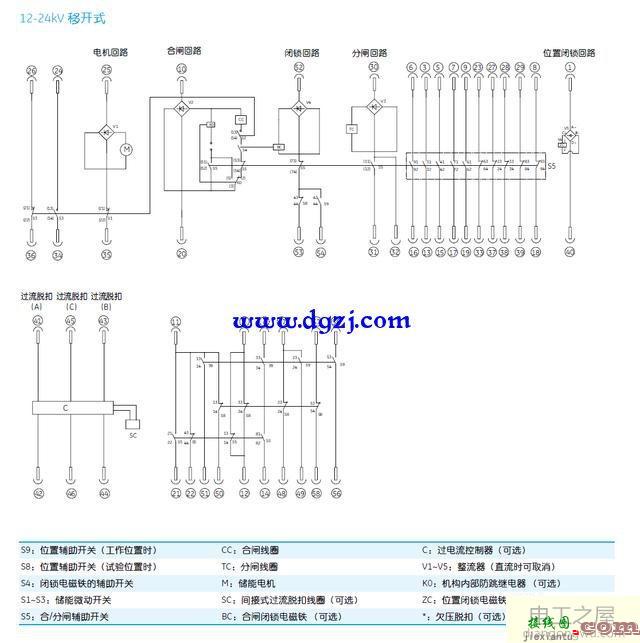 12-24kv真空断路器接线图  第1张