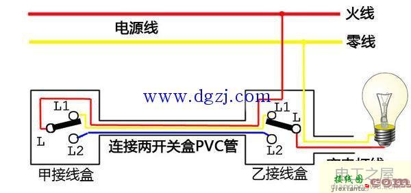 双联开关接线图_双联双控开关接线图  第1张