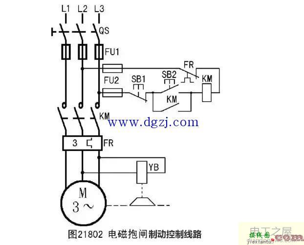 三相异步电动机的制动控制线路接线图  第2张