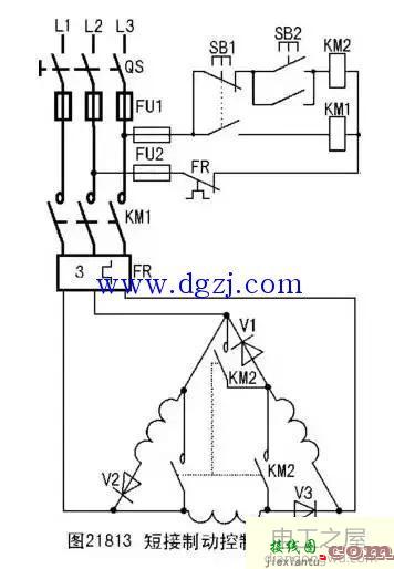 三相异步电动机的制动控制线路接线图  第12张