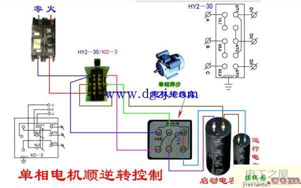 单相双值电容异步电动机结构原理接线图  第1张