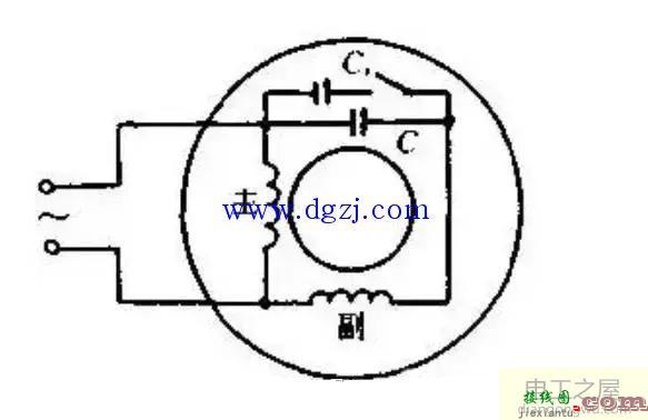 单相电容运转异步电动机接线图  第1张