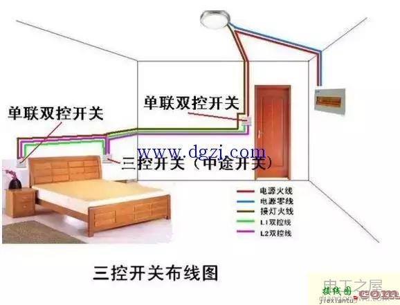 双控三控四控开关接线图解  第7张