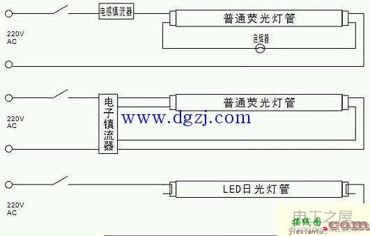 日光灯接线图_家用日光灯实物接线图  第4张