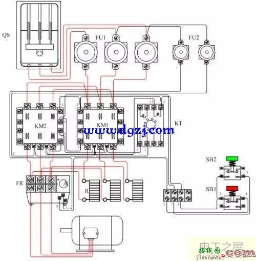 交流接触器接线图与连续接线实物图  第1张