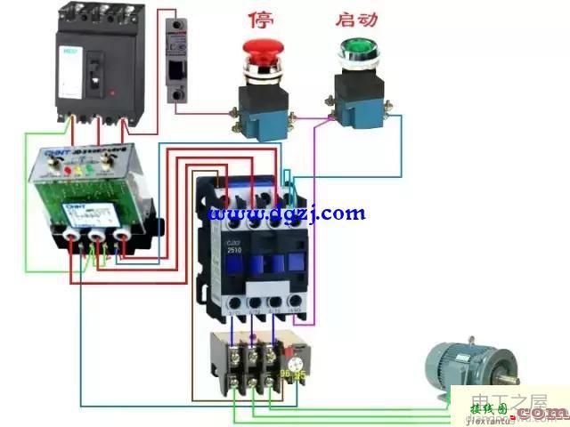 交流接触器接线图与连续接线实物图  第2张