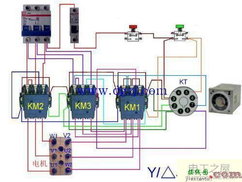 cjx2接触器星三角降压启动接线图  第2张