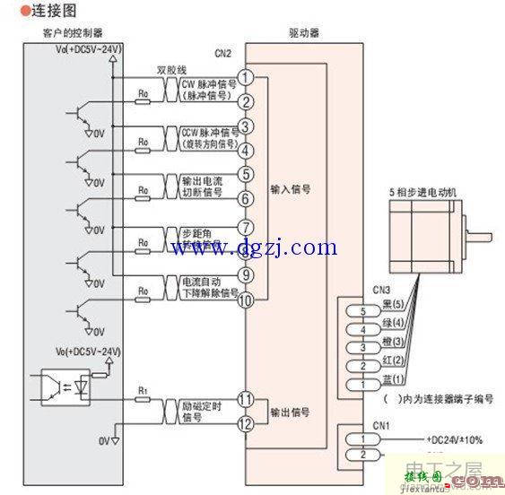 步进电机5根线怎么接?5线步进电机接线图  第1张