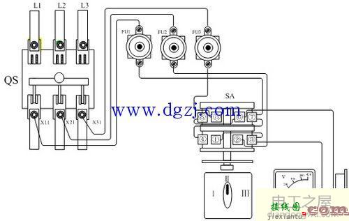 电压表转换开关接线图  第1张