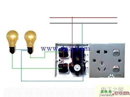 二开五孔插座怎么接线?二开五孔开关接线图解  第1张