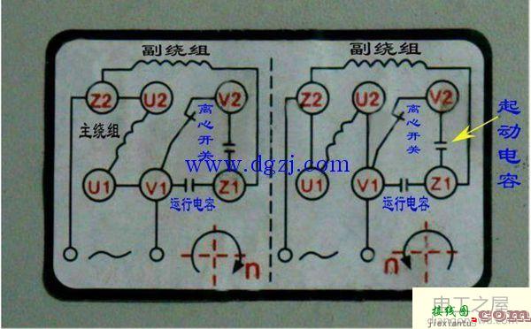 单相电动机电容接法及单相电机电容接线图  第1张