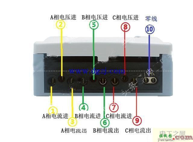 电表接线图_单相电度表的接线图_三相电表接线实物图  第9张