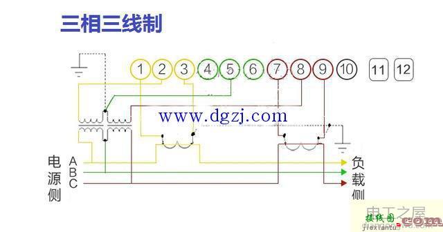 电表接线图_单相电度表的接线图_三相电表接线实物图  第12张