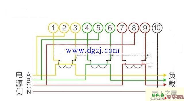 电表接线图_单相电度表的接线图_三相电表接线实物图  第10张