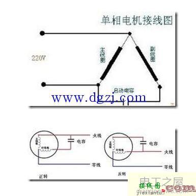 单相电机电容如何接线?单相电容电动机接线图  第1张