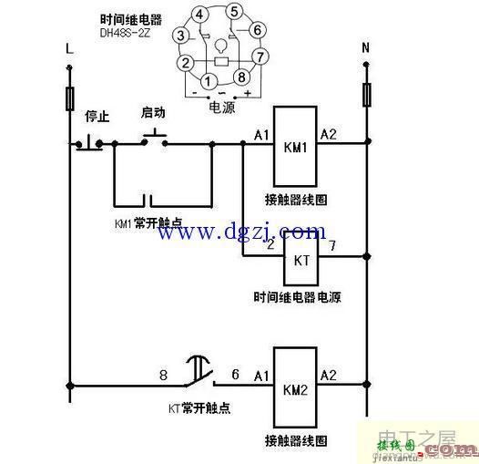 时间继电器实物接线图解  第1张